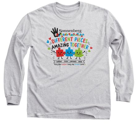 Different Pieces Amazing Together, a Sport Grey Classic Long Sleeve Tee