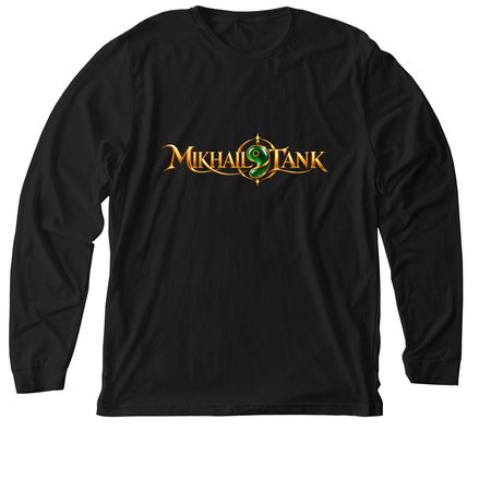 MT Logo, a Solid Black Blend Premium Long Sleeve Tee