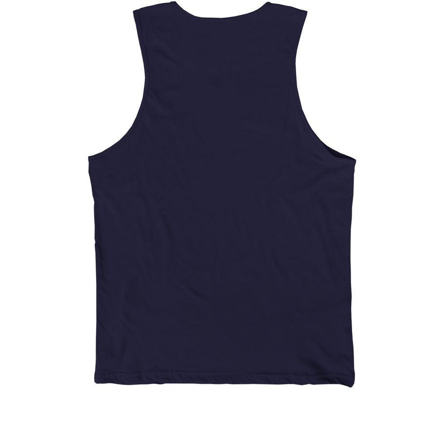 World Ocean Celebration #5, a Navy Premium Cotton Tank (back-view)