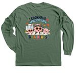 LB Neuro Clinic Pumpkin Run, a Military Green Classic Long Sleeve Tee (back-view)