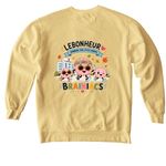LB Neuro Clinic Pumpkin Run, a Butter Comfort Colors Crewneck Sweatshirt (back-view)