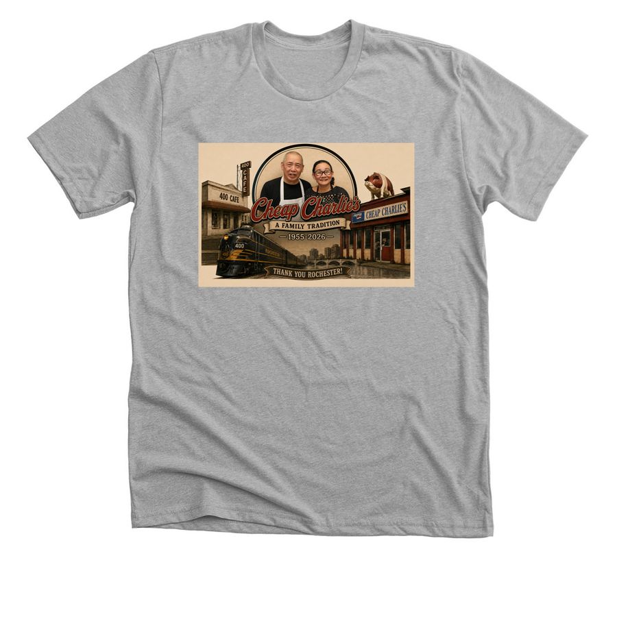 Cheap Charlies 4, a Athletic Heather Premium Unisex Tee