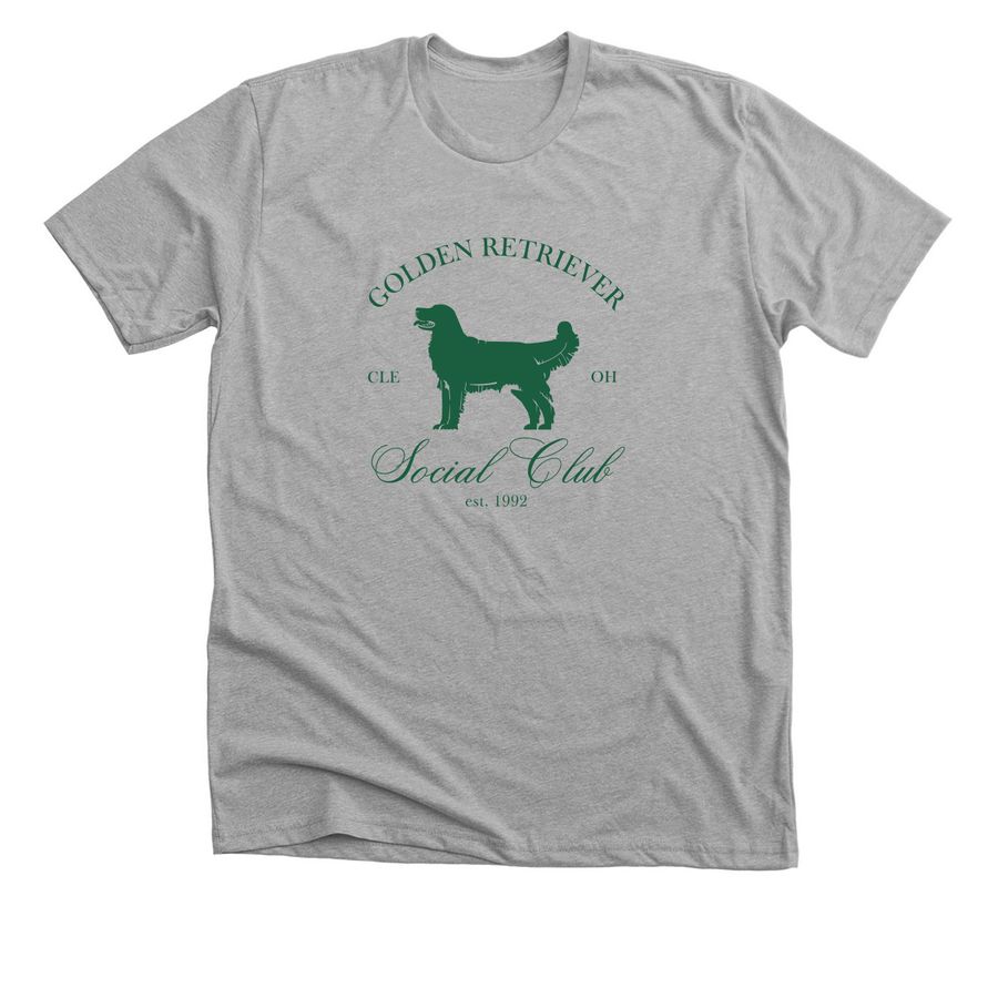 Golden Retriever Social Club - Updated 2026, a Athletic Heather Premium Unisex Tee