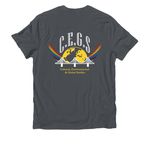 CEGS, a Terrain Grey Allmade Organic Cotton Unisex Tee (back-view)