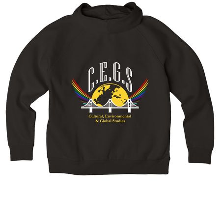 CEGS, a Deep Black Allmade Organic CVC Pullover Hoodie