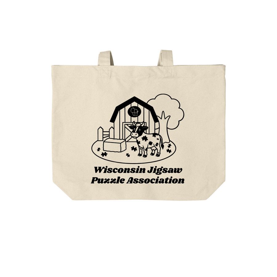WI-JPA Small Tote, a Natural Cotton Canvas Tote Bag