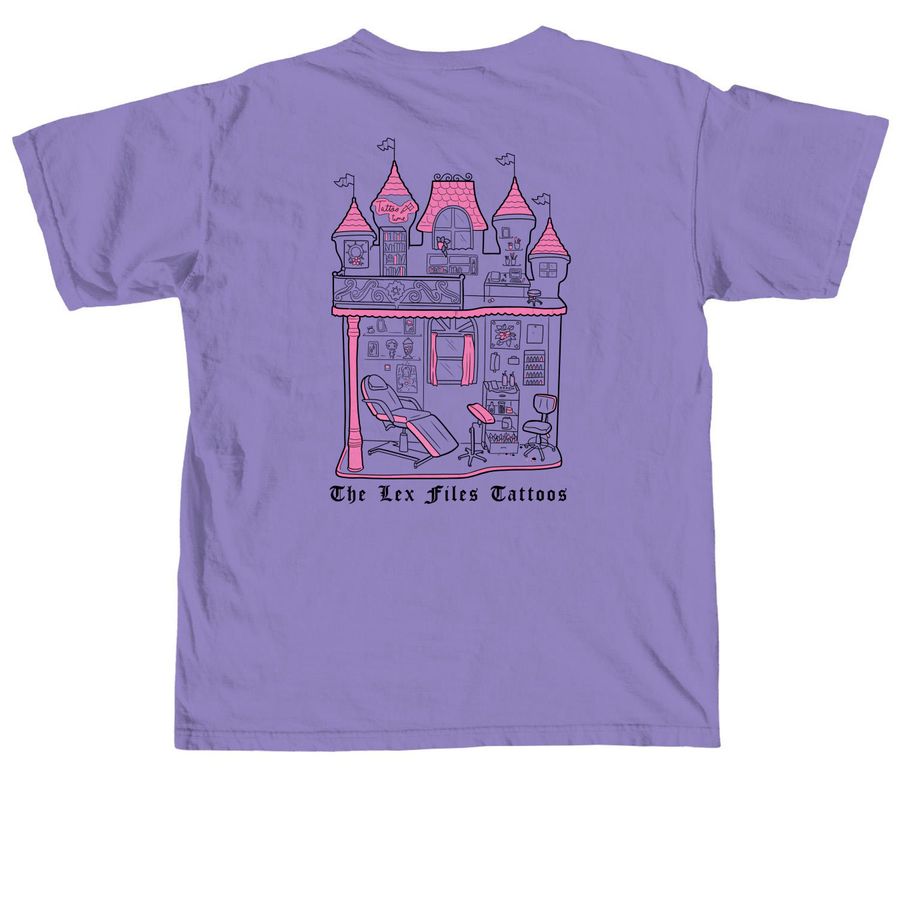 Dream Shop&nbsp;, a Violet Comfort Colors Unisex Tee (back-view)