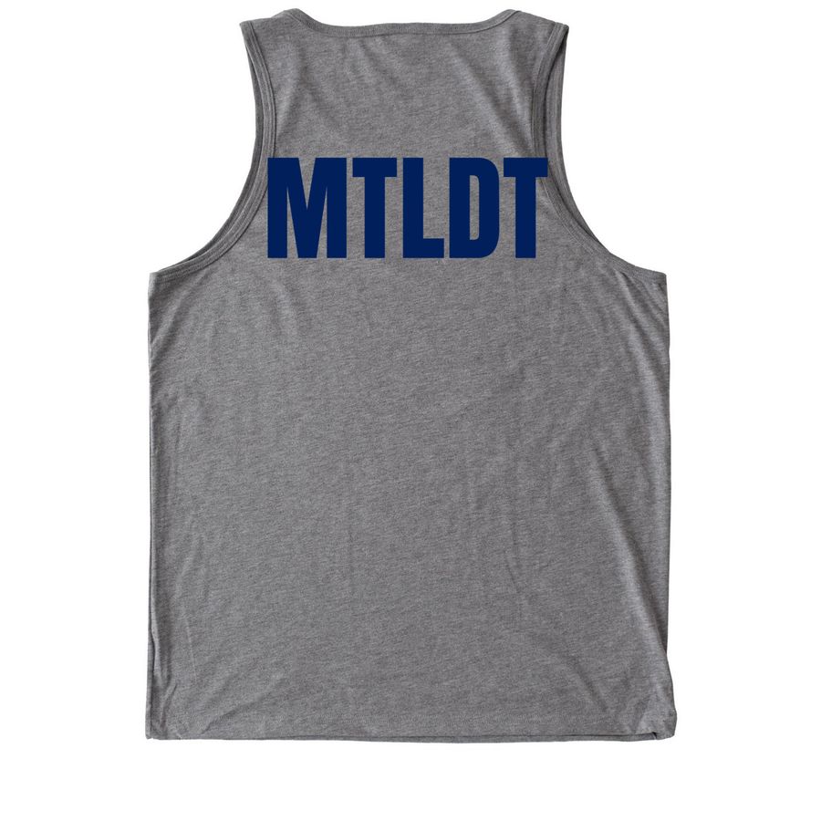 MTLDT, a Aluminum Grey Allmade Eco Triblend Tank (back-view)