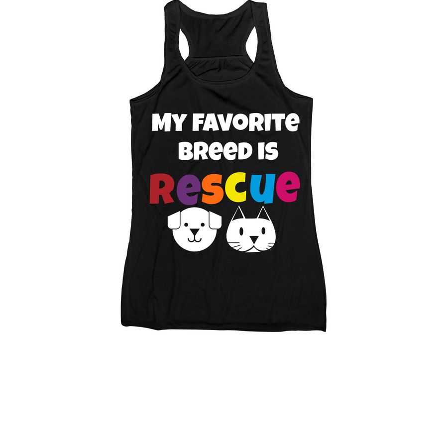 My Favorite Breed is Rescue, a Black Women's Racerback