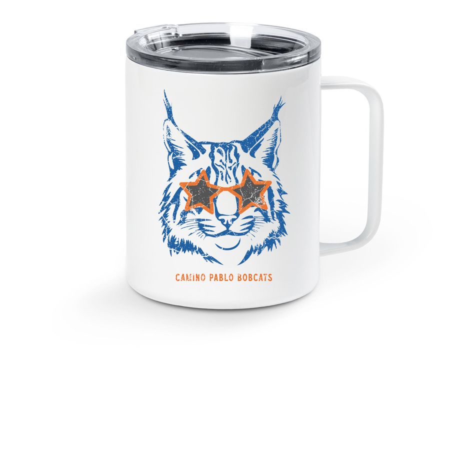 2023 Bobcat Mug, a White Stainless Steel Travel Mug