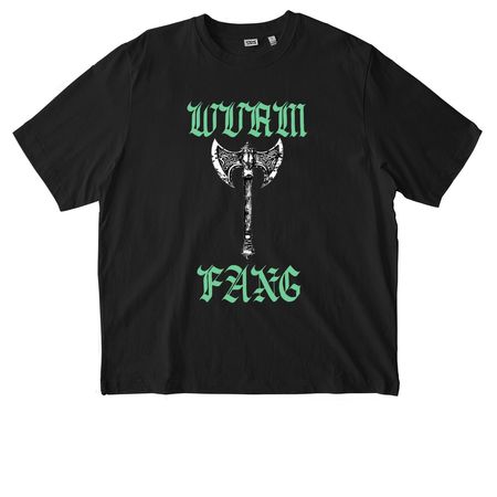 RUNE AXE HEAVYWEIGHT TEE, a Black Stanley/Stella Unisex Freestyler Heavyweight Tee