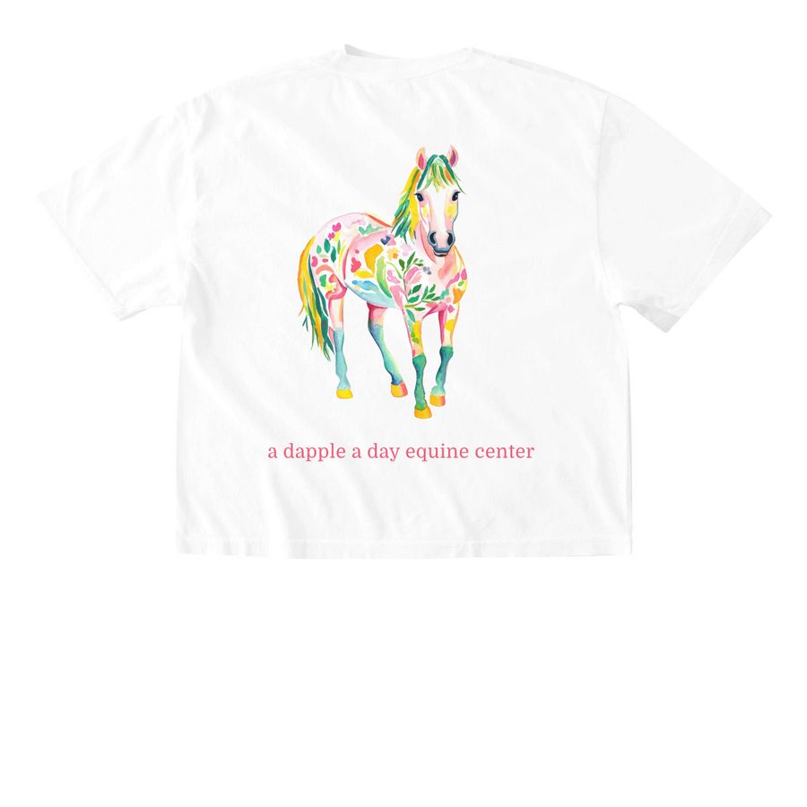 ADAD Watercolor Pony Collection, a White Comfort Colors Boxy Tee