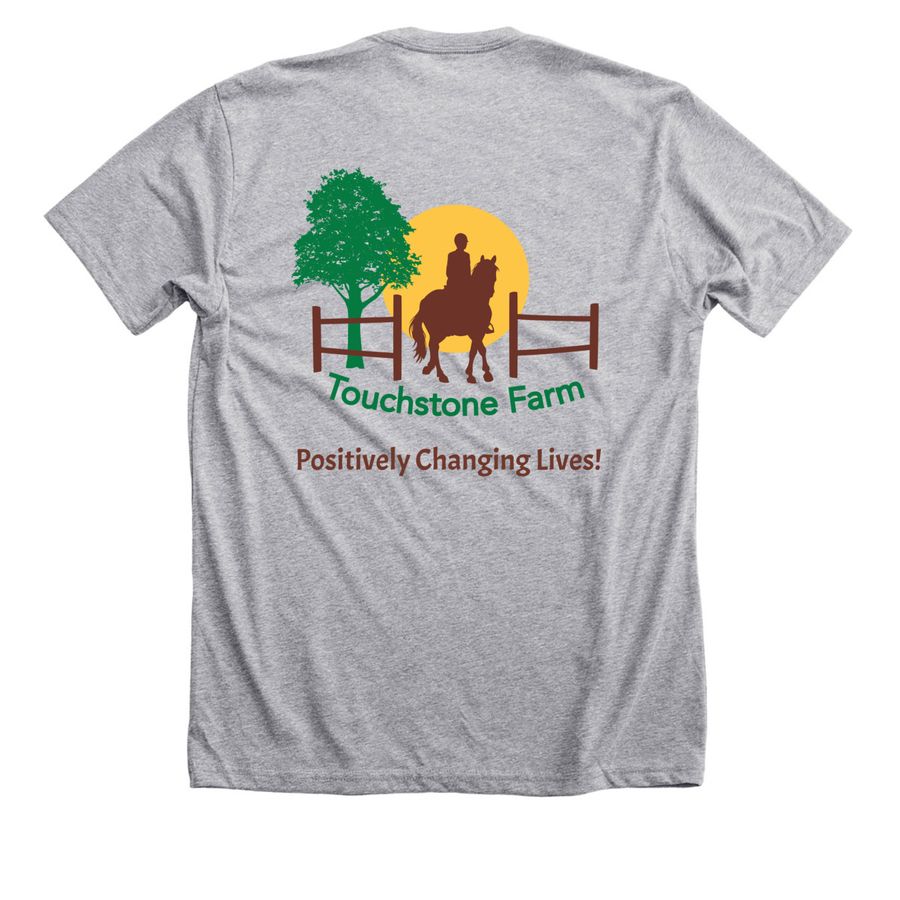 Touchstone Farm Collection, a Athletic Heather Premium Unisex Tee (back-view)