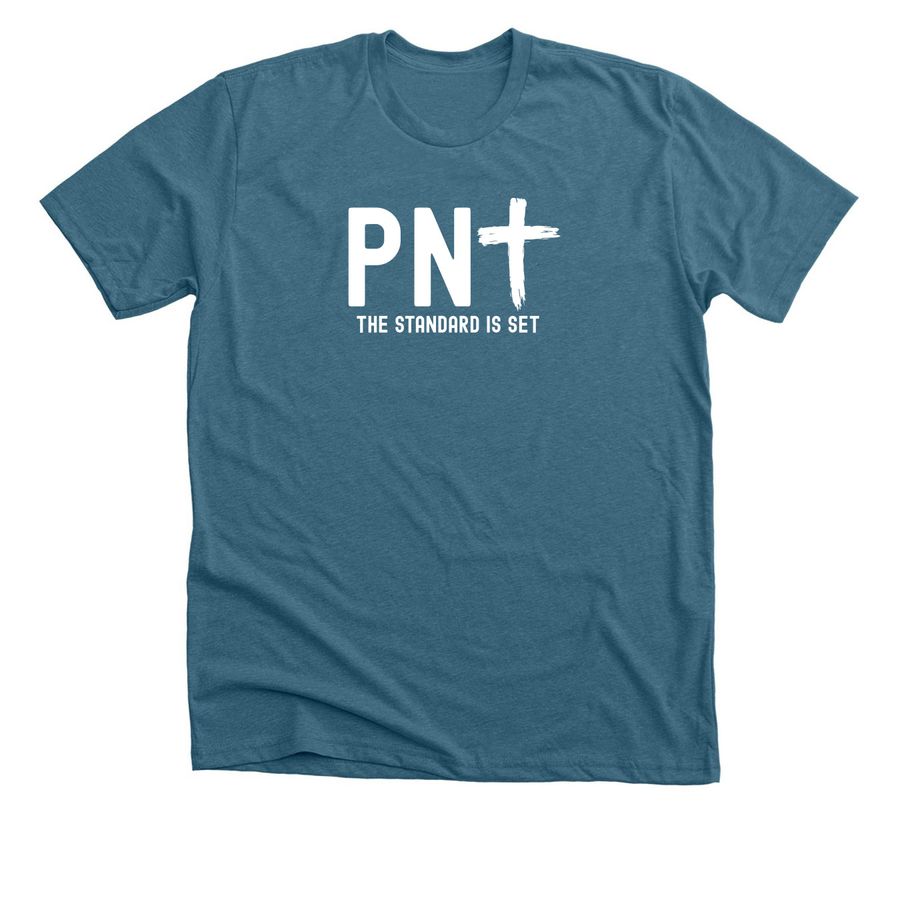 The standard is set, a Heather Deep Teal Premium Unisex Tee