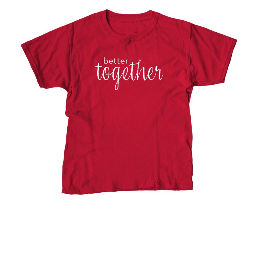 Together Youth Tee, a Red Youth Unisex Tee