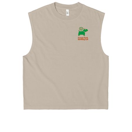 One Community, Many Breeds, a Faded Bone Heavyweight Garment Dye Muscle Tee