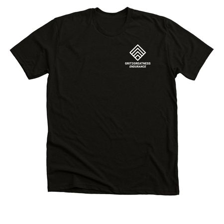Grit2Greatness Endurance, a Solid Black Blend Premium Unisex Tee