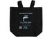 Bags for Kenya, Africa Clean Water Project, a Black Recycled Cotton Tote Bag (back-view)