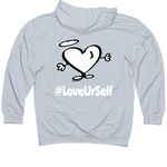 SquatchMeWork, a Grey Heather Midweight Pullover Hoodie (back-view)