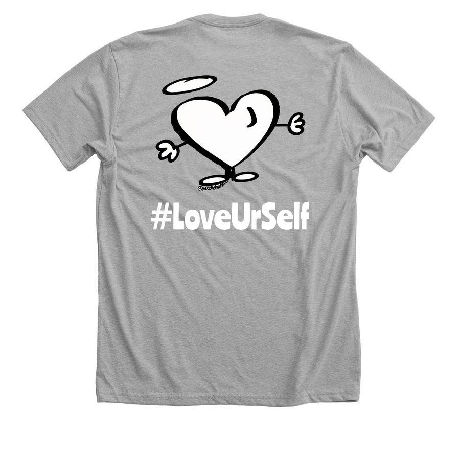 SquatchMeWork, a Athletic Heather Premium Unisex Tee (back-view)