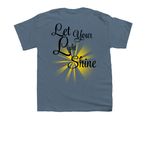 Colombia?Let your Light Shine, a Indigo Youth Unisex Tee (back-view)