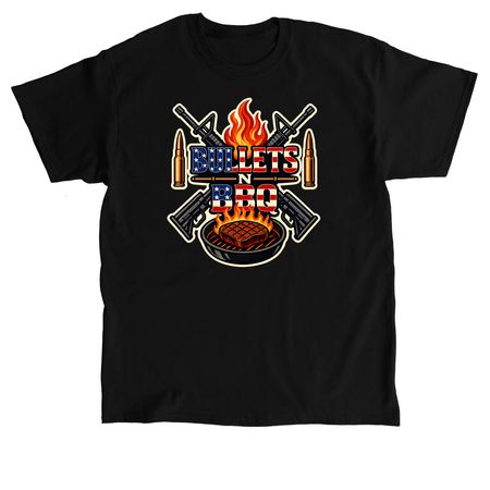 Bullets_N_BBQ Patriotic, a Black Classic Unisex Tee