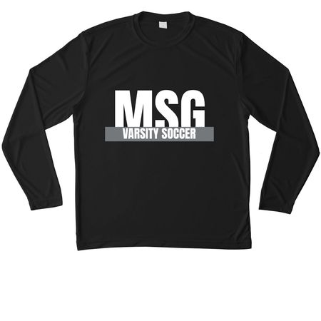 MSG long sleeve&nbsp;, a Black Unisex Performance Long Sleeve Tee