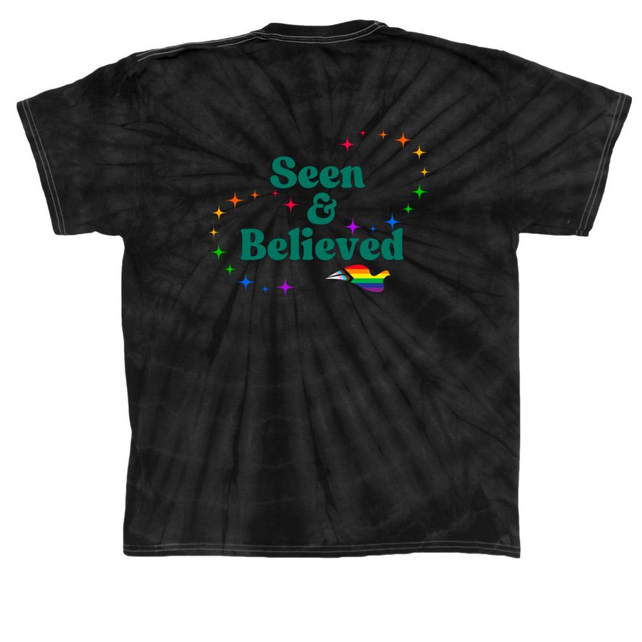 Seen and Believed ? Pride Collection, a Black Classic Tie Dye Tee