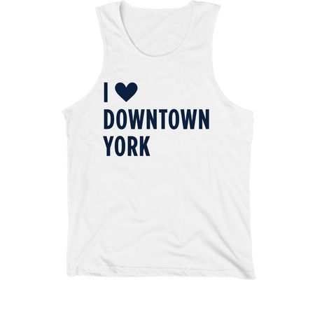 I <3 Downtown York, a White Premium Cotton Tank