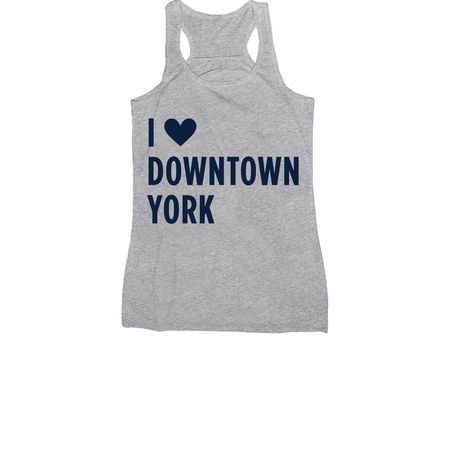 I <3 Downtown York, a Athletic Heather Women's Racerback