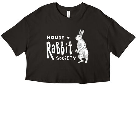 HRS Whimsical Rabbit, a Black Women?s Cropped Cotton Tee