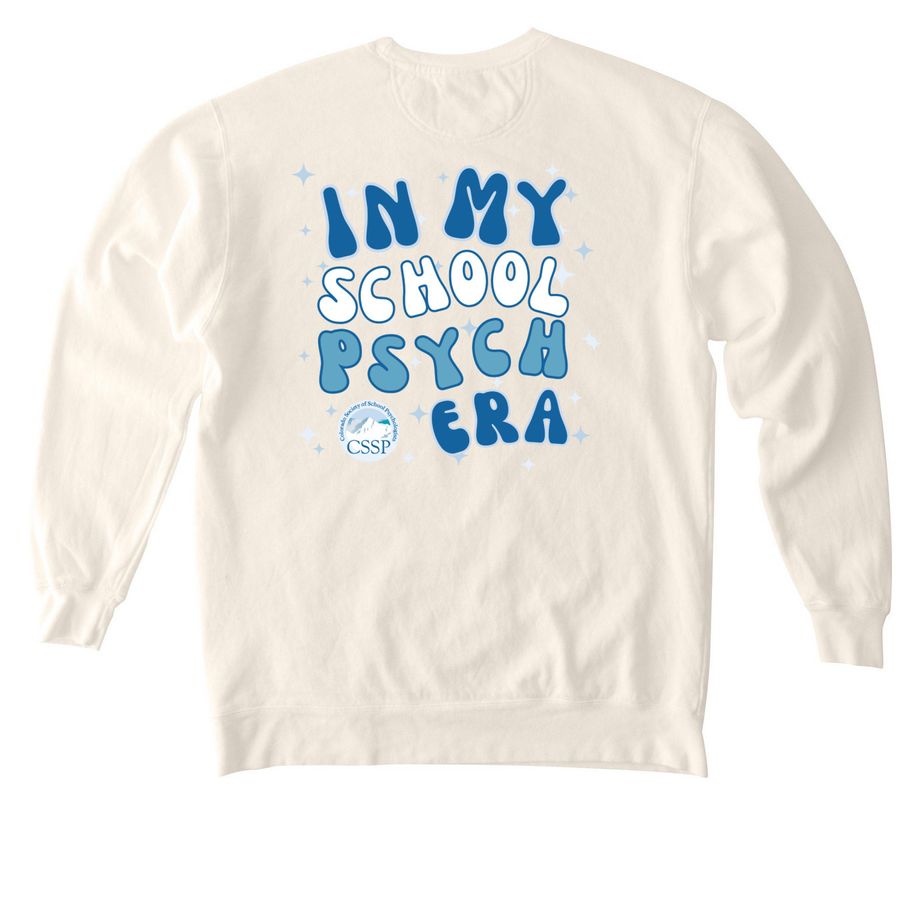 In My School Psych Era, a Ivory Comfort Colors Crewneck Sweatshirt