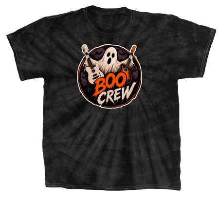 "Boo" Crew, a Black Classic Tie Dye Tee