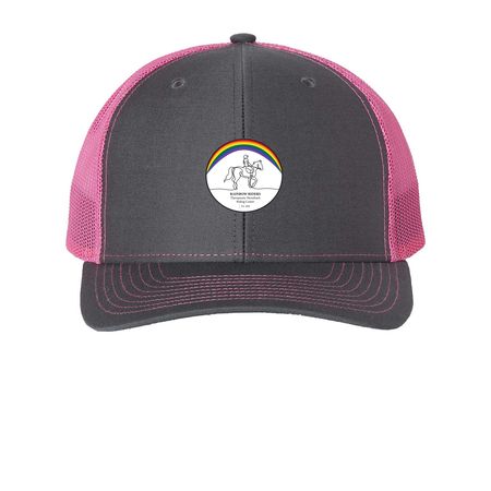 New RR Summer Hats, a Charcoal/ Neon Pink Printed Snapback Trucker Cap