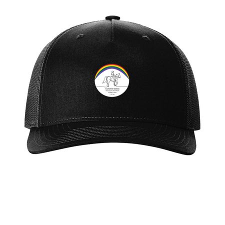 New RR Summer Hats, a Black Printed Five-Panel Trucker Cap