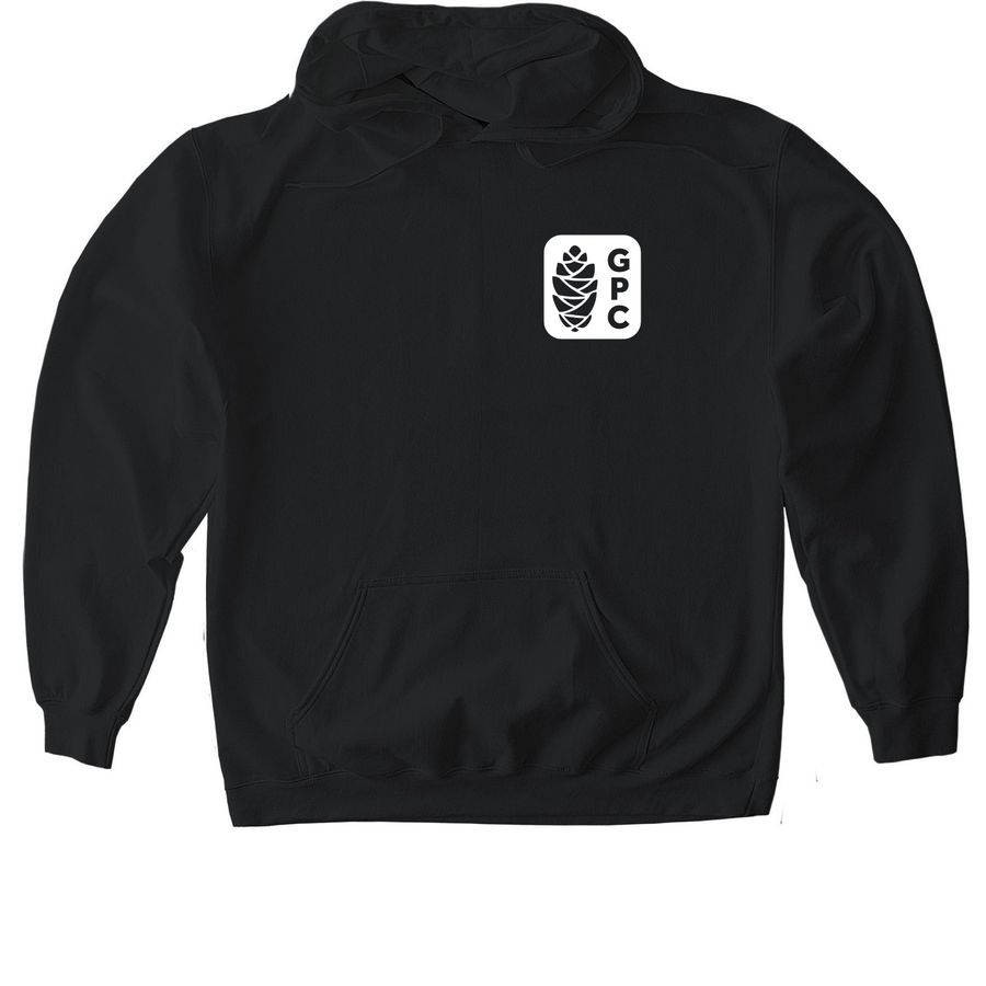 White logo hoodies & sweatshirts, a Black Gildan Softstyle Pullover Hoodie