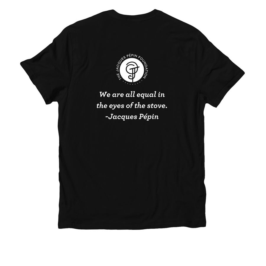 Happy Jacques-tober, a Deep Black Allmade Organic Cotton Unisex Tee (back-view)