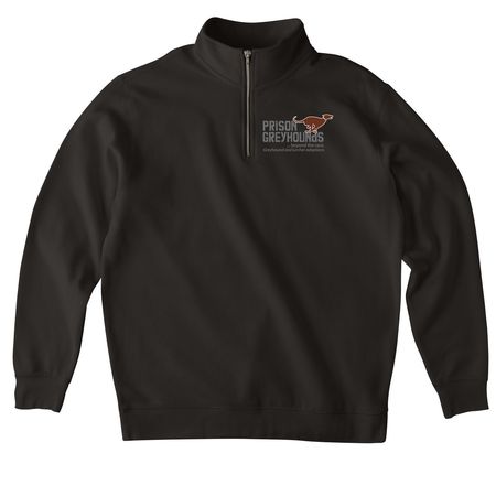 Quarter Zip Grey/Brown, a Black Midweight Quarter Zip Pullover
