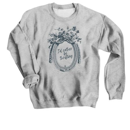 I'd Rather Be Thrifting, a Sport Grey Crewneck Sweatshirt