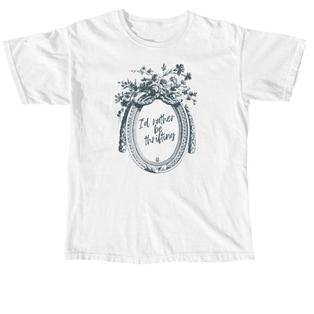 I'd Rather Be Thrifting, a White Comfort Colors Unisex Tee