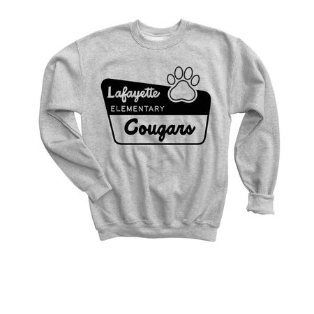 Parks Cougars, a Sport Grey Youth Crewneck Sweatshirt