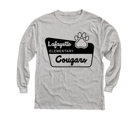 Parks Cougars, a Sport Grey Youth Long Sleeve Tee