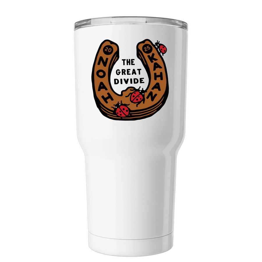 Noah Kahan The Great Divide Tour Tumbler, a White Insulated Tumbler