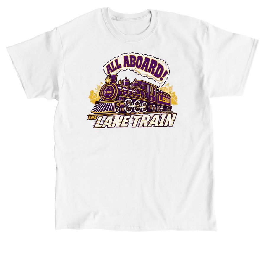 LSU Tigers Highland & State All Aboard The La, a White Classic Unisex Tee
