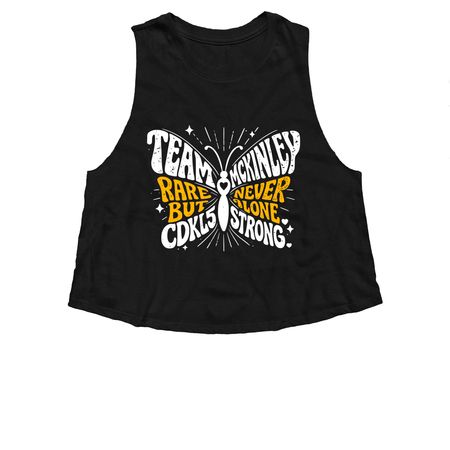 McKinley 2026 CDKL5, a Solid Black Blend Women?s Cropped Racerback Tank