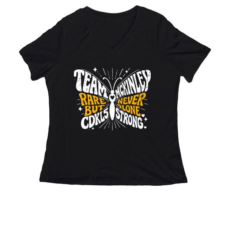 McKinley 2026 CDKL5, a Black Women's Relaxed V-Neck Tee