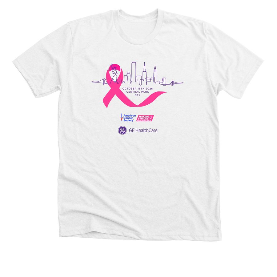 GEHC Breast Cancer Walk, a Solid White Blend Premium Unisex Tee