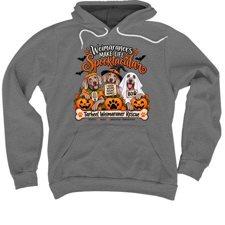 Good Weims Haunt Great Homes, a Deep Heather Premium Pullover Hoodie