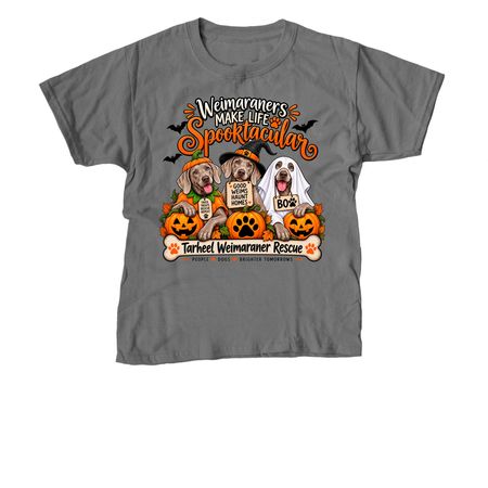 Good Weims Haunt Great Homes, a Charcoal Youth Unisex Tee