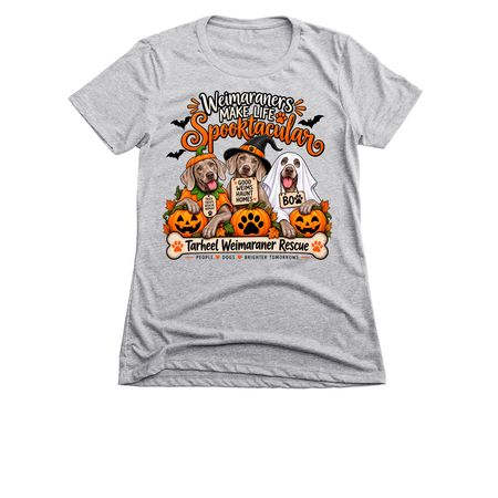 Good Weims Haunt Great Homes, a Dark Heather Grey Women's Slim Fit Tee